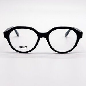 NEW FENDI EYEGLASES FE50049I 001 ROUND BLACK WOMEN EYEWEAR FENDI